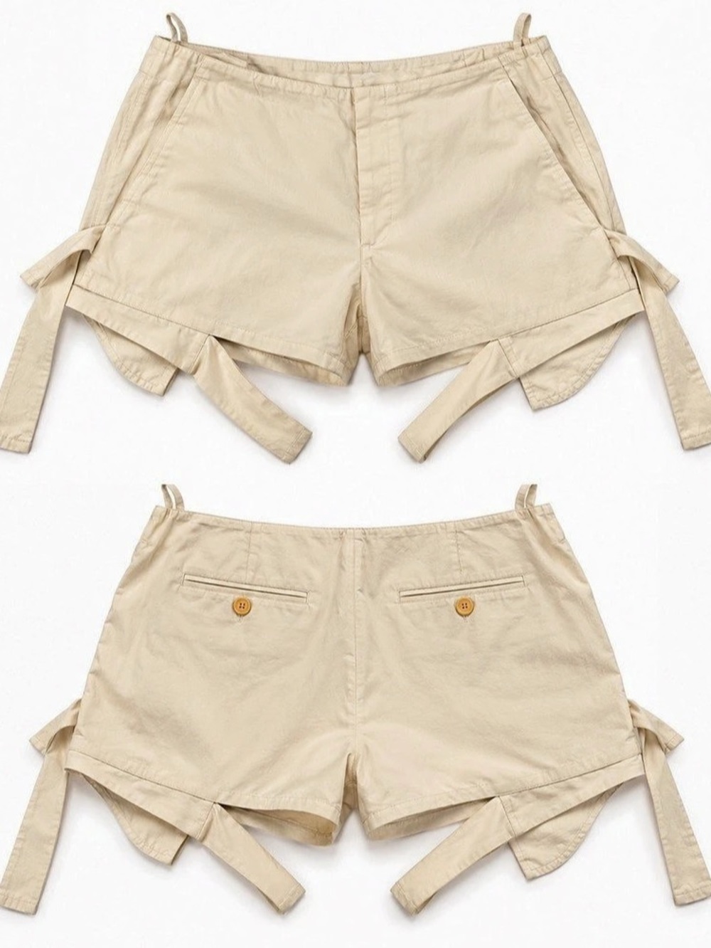 Helmut Lang deconstructed Shorts in Cream Size 44 Like New